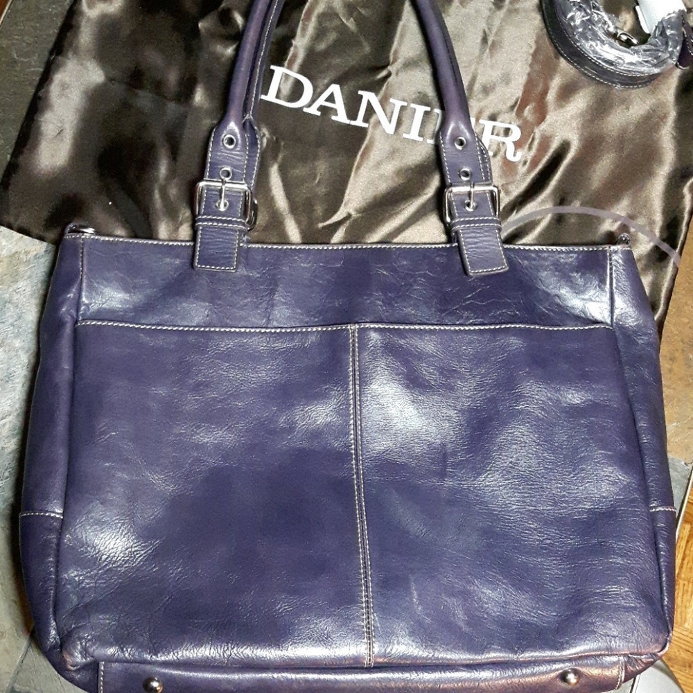 Purple leather bag - Picture 2 of 7